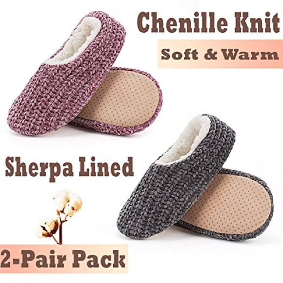 Cozylook slippers, 2 pairs, size 5-6 - Picture 5 of 5